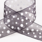 Preview: Ribbon dotty black with white dots, detail