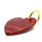 Preview: Bettina a Paris, heart key fob Cherie, red alligator leather , carabiner closure gold plated