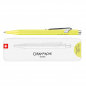 Preview: Caran d'Ache 849 ballpoint pen, neon fluo pastel yellow with slim box