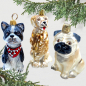 Preview: Christborn christmas decoration pug, beige, style