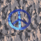 Preview: Cute Stuff, XXL Shopper, Weekender, Camouflage gray, Peace sign sequins , szyle