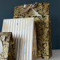 Preview: Folding Box golden Garden Black print Gold, top