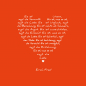 Preview: Painting on canvas white love poem, print orange