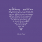 Preview: Painting on canvas white love poem, print purple, front