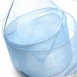 Preview: Gift ribbon transparent organza lightblue, with woven edge, detail