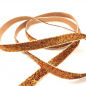 Preview: Geschenkband Spark Material Samt Farbe bronze Breite 15 mm Ausstattung ohne Drahtrand