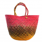 Preview: Guanabana Tote Canasto Bag S, Iraca, pink-orange-braun
