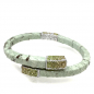 Preview: KMO, bracelet Curve, silver powder, Snake green, front