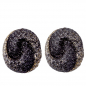 Preview: KMO Earclips Filo Glitter black, front