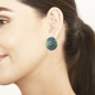 Preview: KMO Earclips Cami Snakeskin leather mint, accent camelite green, style