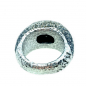 Preview: KMO Silver Ring with cabochon black-silver, inside