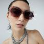 Preview: Komono Sunglasses Poly Blush pink, lens darkblue to red, style