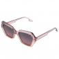 Preview: Komono Sunglasses Poly Blush pink, lens darkblue to red, side view