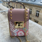 Preview: Tote Phone Leather, Sakari, pink, rockstud gold , style Paris