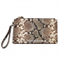 Preview: Nurage, Clutch pitone stampato nature, front