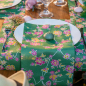 Preview: Paviot napkin Princesse, vert, printed green, pink, style