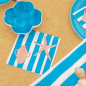 Preview: Paviot, Napkin, transat bleu, deckchair, blue, beach party, style