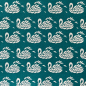 Preview: Paviot napkin Cygne, green, with gold Motiv Swans