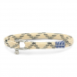 Preview: Pig& Hen, bracelet Vicious Vick ivory-navy, braided nylon, closure shackle, front,