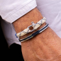 Preview: Pig& Hen, bracelet Vicious Vick ivory-navy, braided nylon, closure shackle, style