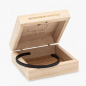 Preview: Pig&Hen, mens bangle, Navarch 6mm, black-slategrey, giftbox wood, open