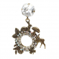 Preview: Rosa Templin,  ear clip, showpiece with bees, Swarovski elements, pink, detail