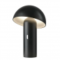 Preview: Sompex Svamp,LED akku table lamp black matt