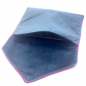 Preview: Sorbet Island, Velvet Envelope Bag, Clutch grey, embroidery fluo pink, open