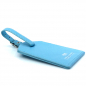 Preview: Trixi Gronau Carrys,leather luggage tag, skyblue, back