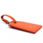 Preview: Trixi Gronau Carrys,leather luggage tag, orange, back