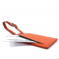 Preview: Trixi Gronau Carrys,leather luggage tag, orange, front