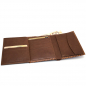 Preview: Trixi Gronau Men's wallet Kai with coin purse, brown bamboo pattern, open
