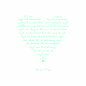 Preview: Painting on canvas white love poem, print turquoise