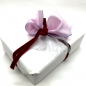 Preview: Gift ribbon Velvet Colour bordeaux  Width 9 mm  without wire edge, style