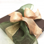 Preview: ORGANDY ribbon Material organdy  Colour olive Width 75mm,   without wire edge, style