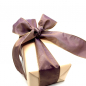 Preview: Gift ribbon, Change, 2tone aubergine-brown, 38 mm, style