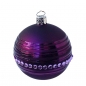 Preview: round Christmas decoration, purple,matt-gloss effects and gemstones.