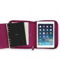 Preview: Finsbury iPad Air Organizer, leather, rasberry, open, with iPad Air