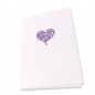 Preview: Heart Greeting Card,Color Offset printing purple with Swarovski elements