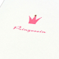 Preview: Trixi Gronau  Prinzessin Babykarte mit Swarovski Elements rot Farbe Offsetdruck rot Detail Krone