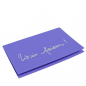 Preview: Wir feiern invitation card purple, print silver