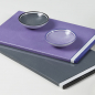 Preview: Porcelain board, bowl xs, tone-on-tone gray or lilac, Reichenbach