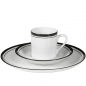 Preview: Espresso Cup, Porcelain white and black, Reichenbach, with small plate