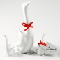 Preview: Porcelain figure Goose in two sizes in white