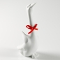 Preview: Porcelain figure Goose large in white