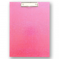 Preview: Clipboard A4 in Echsen-Optik pink mit Klemm Mechanik