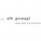 Preview: Trixi Gronau • Old Enough Greeting Card,Offset Printing grey purple, Detail