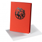 Preview: Birthday card red pressure relief Dragon black Trixi Gronau