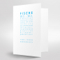 Preview: PISCES Zodiac Greeting Card,print blue