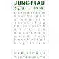 Preview: Sternzeichenkarte Jungfrau Druck blau, Detail